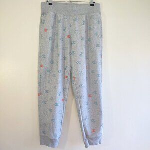 Champion Women's XL Jogger Sweatpants All-Over Logo Print Reverse Weave Athletic